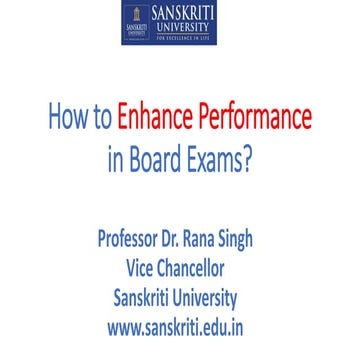 How to Enhance Performance in Board Exams