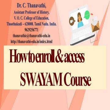 How to enroll and access swayam course