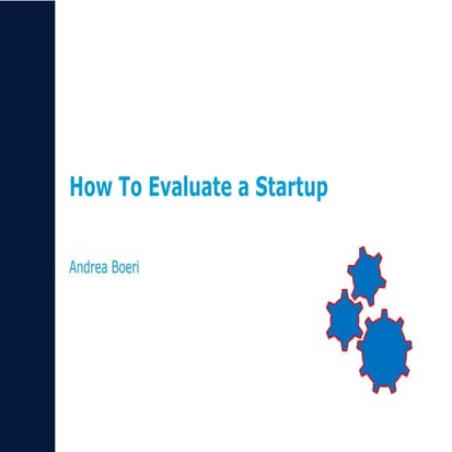 How to evaluate a startup