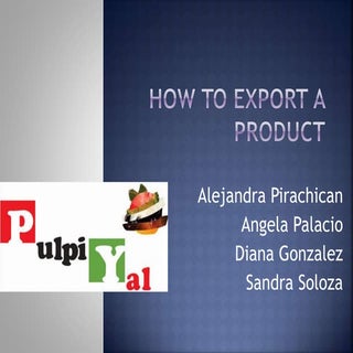 P.P.P. HOW TO EXPORT A PRODUCT