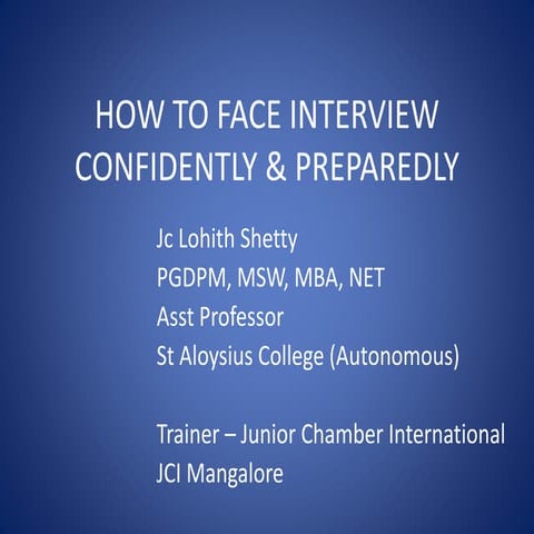 How to face interview confidently