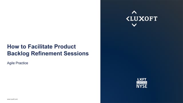 How to Facilitate Product Backlog Refinement Sessions