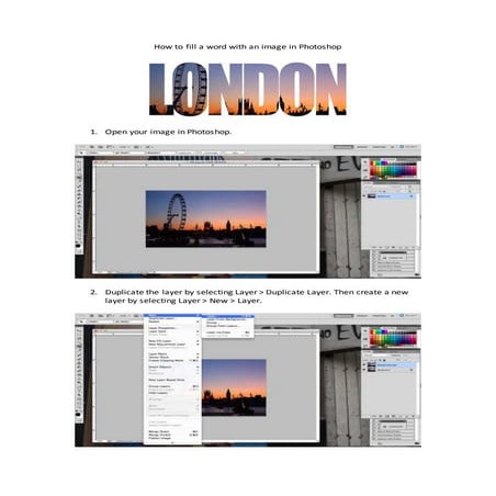 How To Fill A Word With Image-Photoshop-Secondary Education Resource