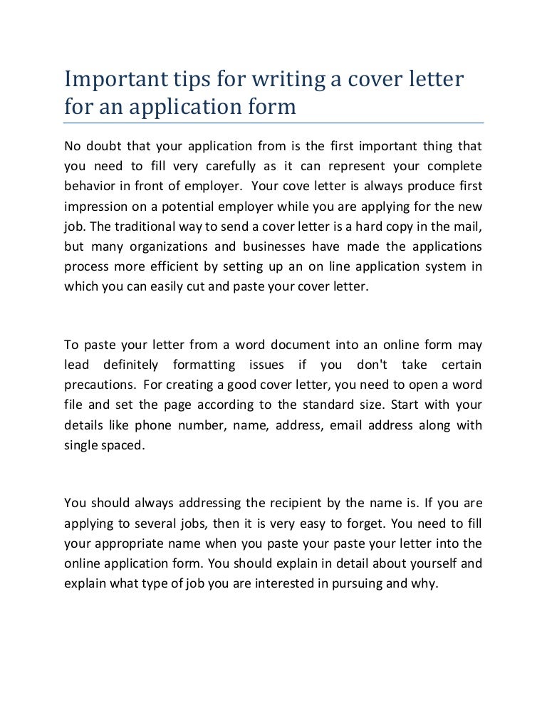 How To Fill Online Application Form
