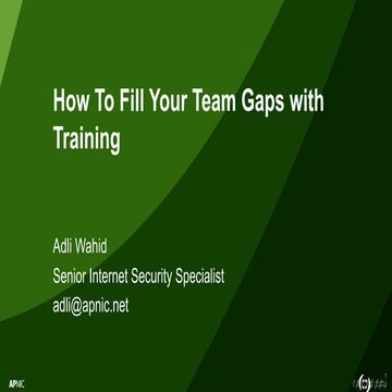 ASEAN-JAPAN Cyber Security Seminar: How to fill your team gaps with training