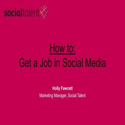 How to find a job in social media (gradIreland)