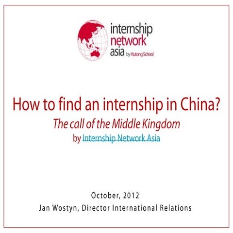 Internships in China | PPT