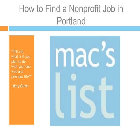 How to Find a Nonprofit Job in Portland