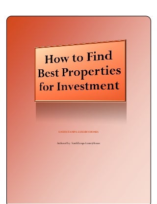 How to find best properties for investment