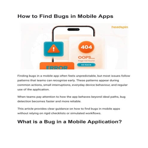 How to Find Bugs in Mobile Apps while Testing?