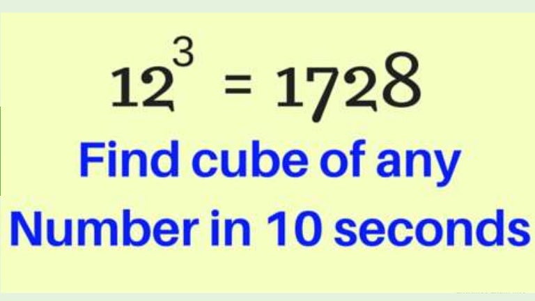 How To Cube Of Any Number Quickly Cube Tricks How To Cube Of Any Number Quickly Cube Tricks