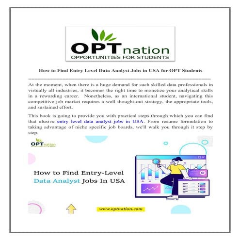 How to Find Entry Level Data Analyst Jobs in USA for OPT Students .pdf