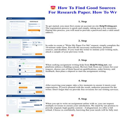 How To Find Good Sources For Research Paper. How To Wr