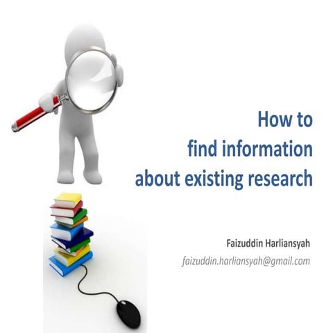 How to finding information about existing research