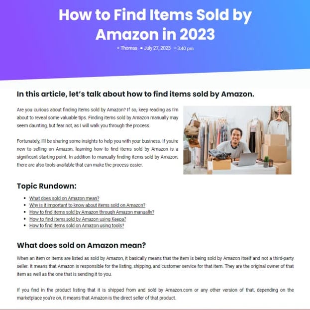 How to find items sold by Amazon 2023 PPT