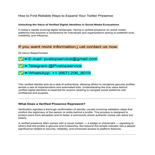 How to Find Reliable Ways to Expand Your Twitter Presence.pdf