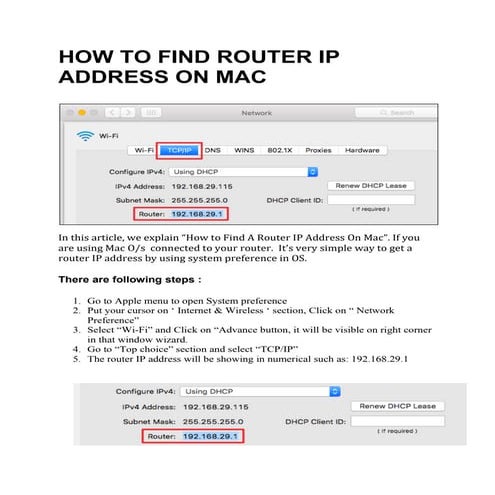 How to find router ip address on mac (1)