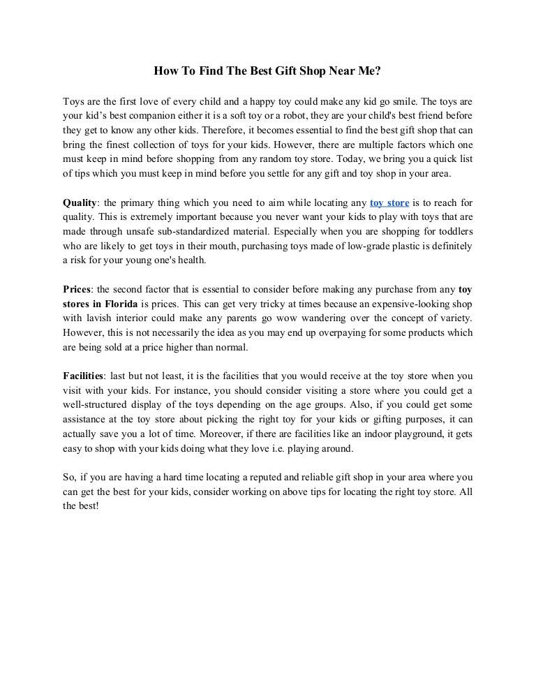 gift and toys shop near me