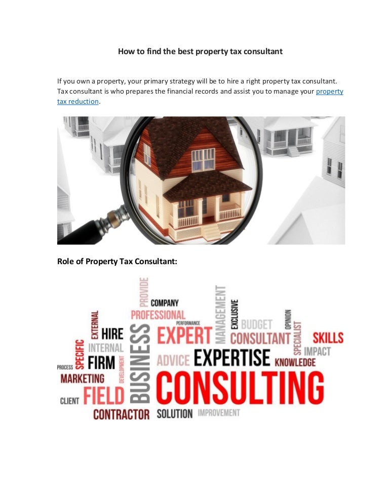How to find the best property tax consultant