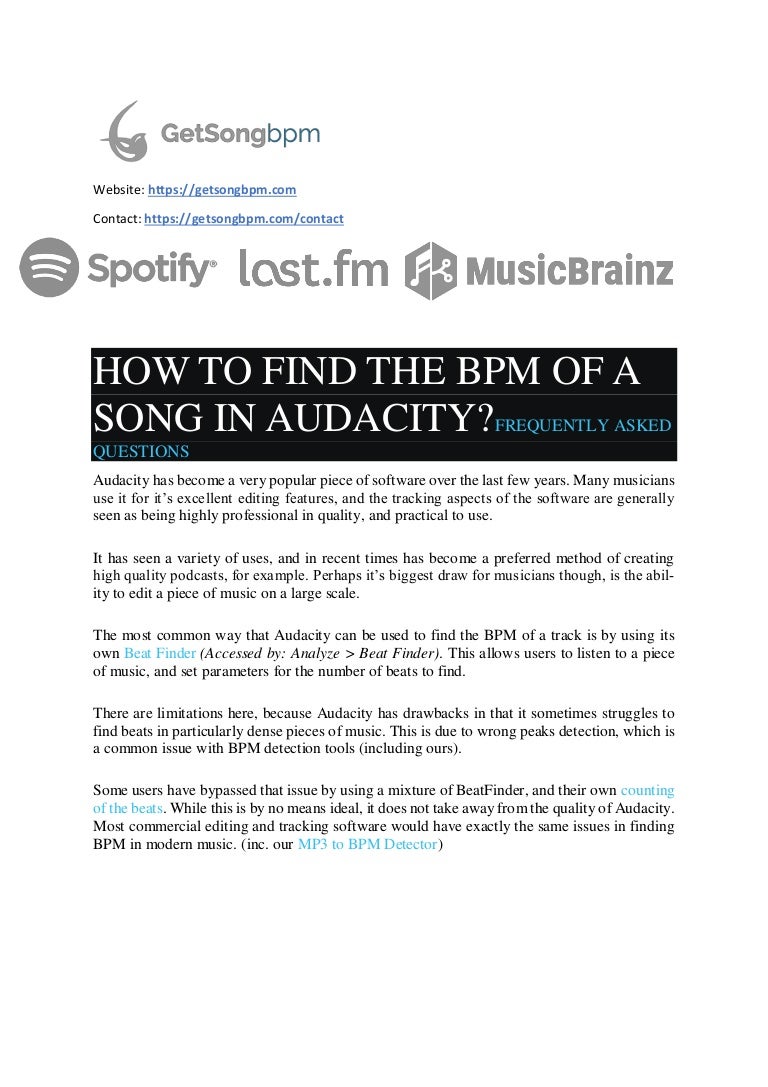 Audacity Spotify
