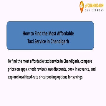 How to Find the Most Affordable Taxi Service in Chandigarh.pptx