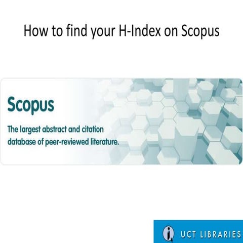 How to find your h index on Scopus