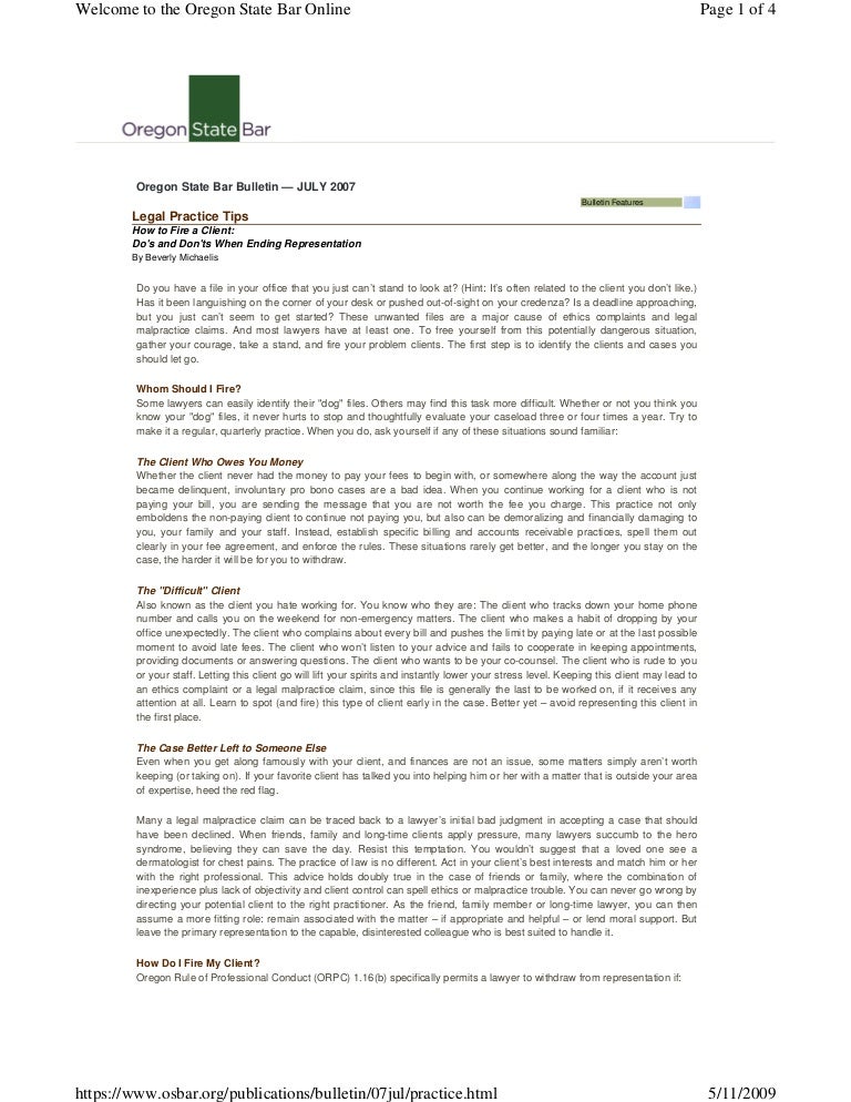 how to fire a client letter to fire someone