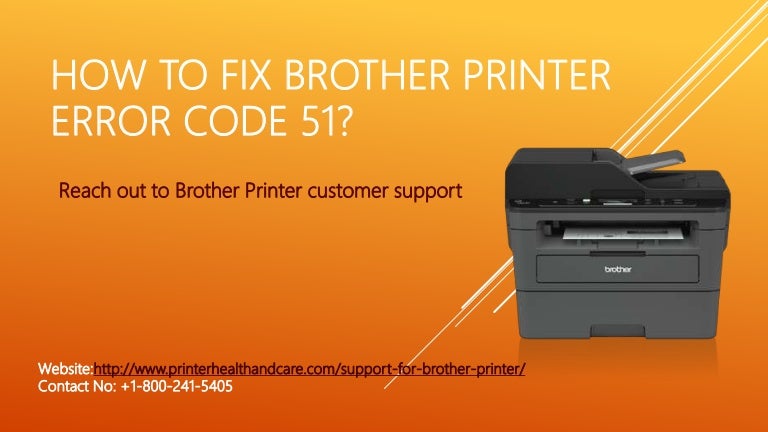 How to fix brother printer error code 51