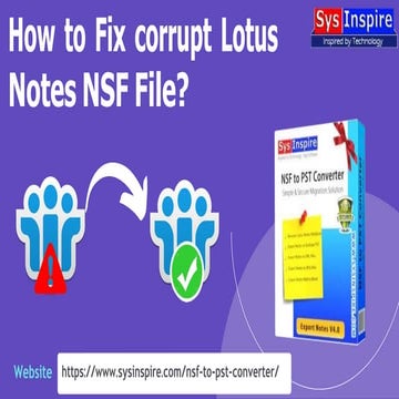 How to Fix Corrupt Lotus Notes NSF File?