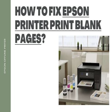 Epson printer prints blank pages
