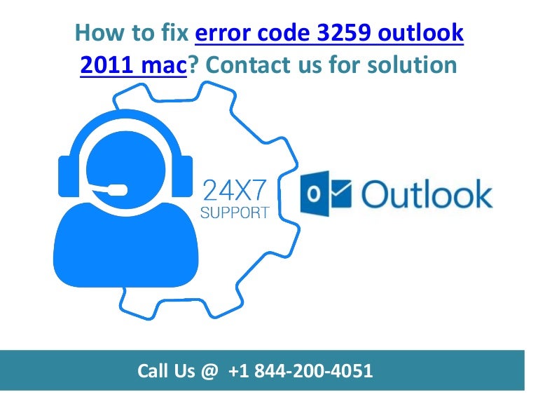 error code 3170 outlook 2011 for mac