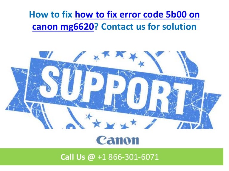 canon pixma support code 5b00