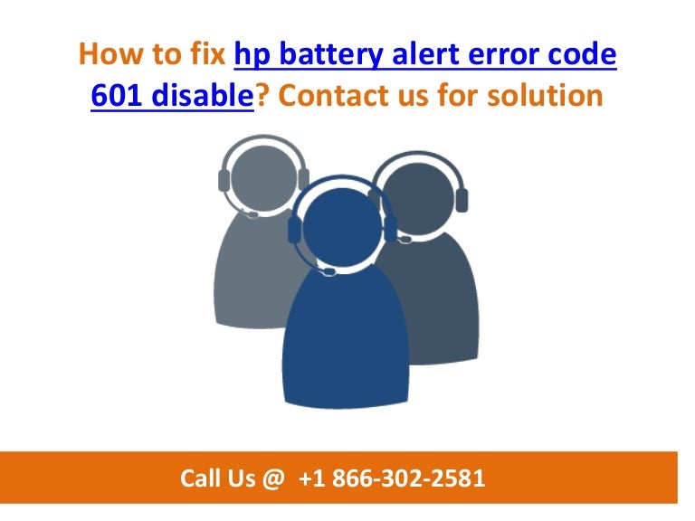How to fix hp battery alert error code 601 disable call us +1 866 3…