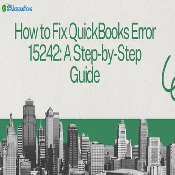 How to Fix QuickBooks Error 15243: Step-by-Step Guide for Payroll and ...