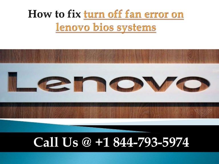 How to fix turn off fan error on lenovo bios systems call us +1 844…