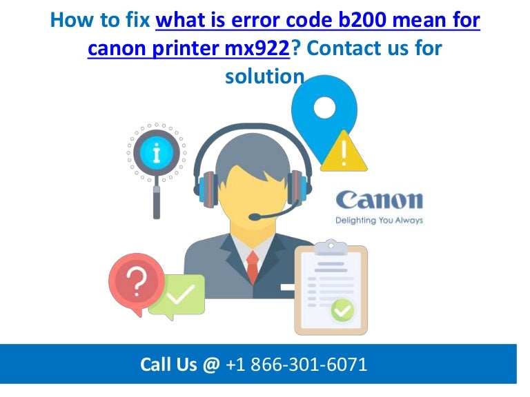 canon mx922 support code b200