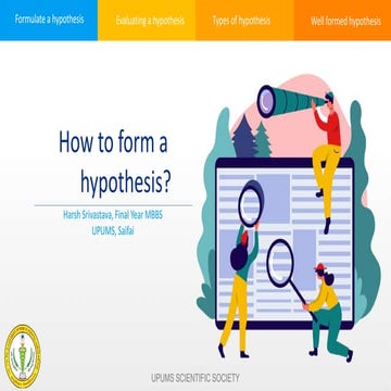 How to form a hypothesis? | PPT