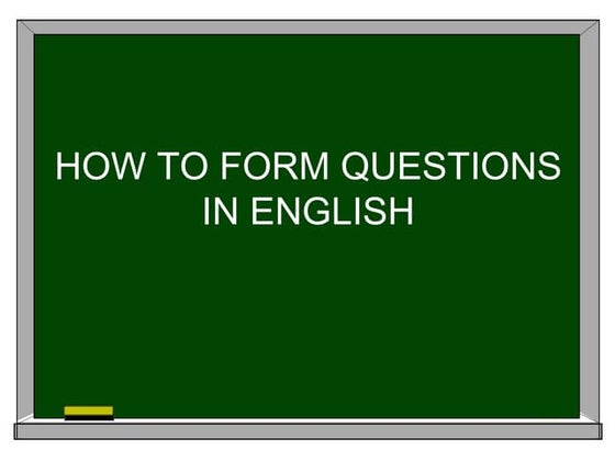 Asking Questions in English | PPTX