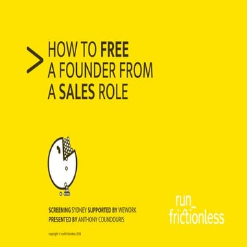 How to free a founder from a sales role