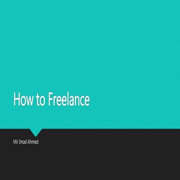 How to freelance