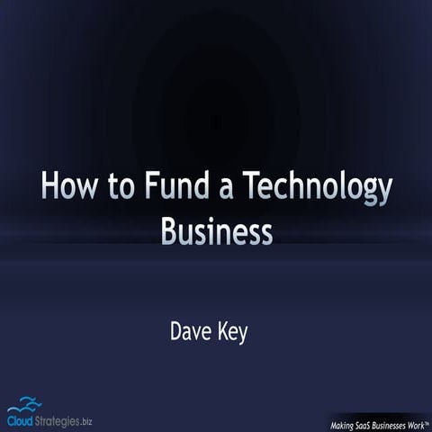 How to Fund a Technology Business