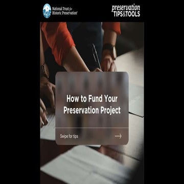How to Save a Place: How to Fund Your Preservation Project