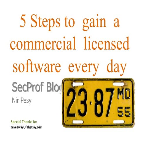 How to gain a commercial licensed software every