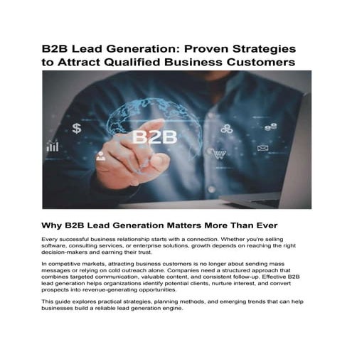 Lead Generation on SlideShare: A How-to Guide | PDF