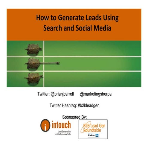 How to generate leads using search and social 