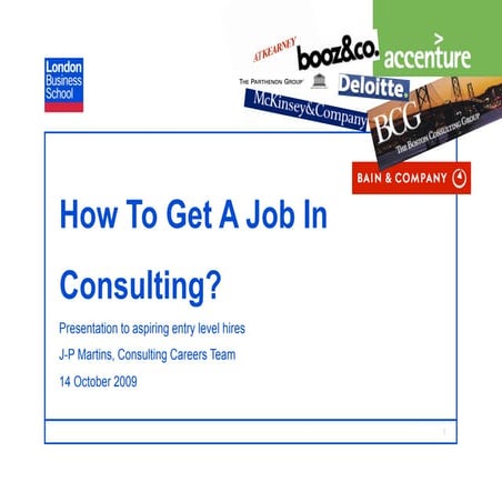 How To Get A Job in Consulting from Business School