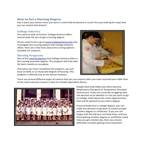 How to Get a Nursing Degree