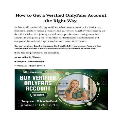 How to Get a Verified OnlyFans Account the Right Way.pdf
