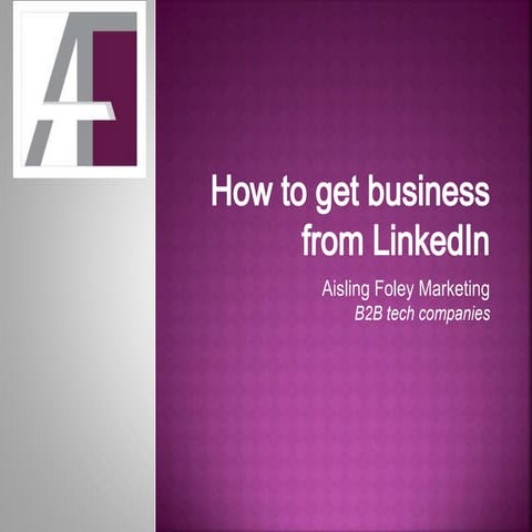 How to get business from linked in