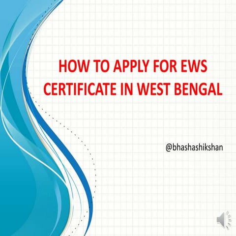 How to get ews certificate in west bengal | PPTX